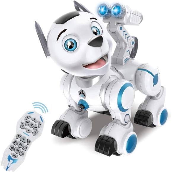 Remote Control Robotic Dog Programmable Robot Puppy Toy w/ Light & Sound for Kid